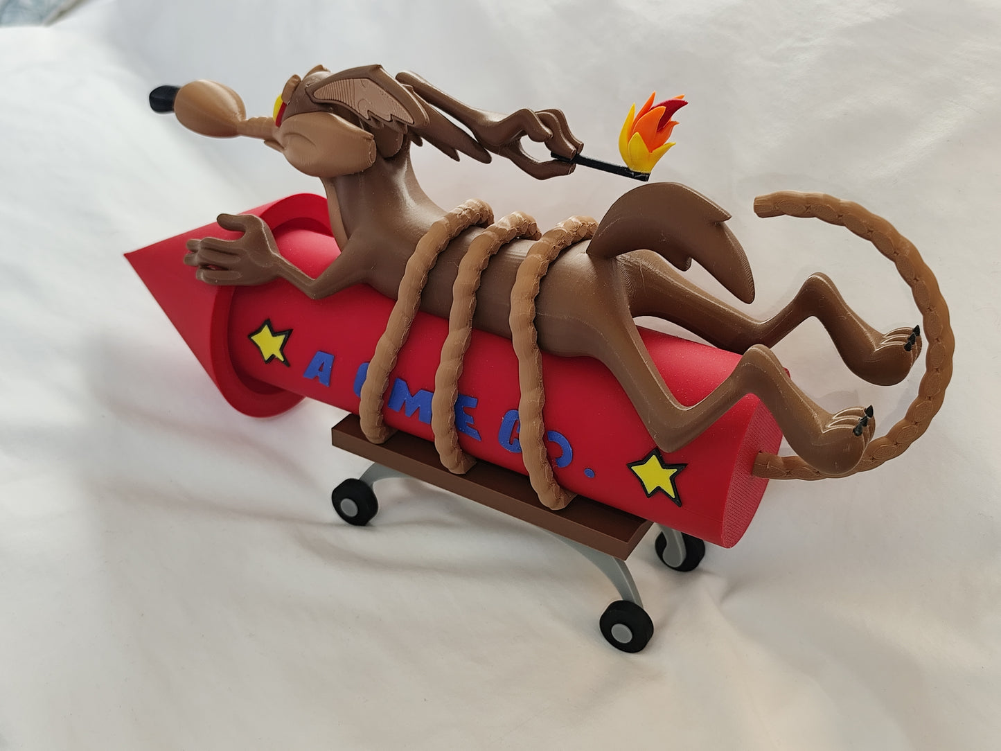 Desert Coyote Cartoon-Inspired 3D Printed Cartoon Figurine | Mischief Desert Figurine