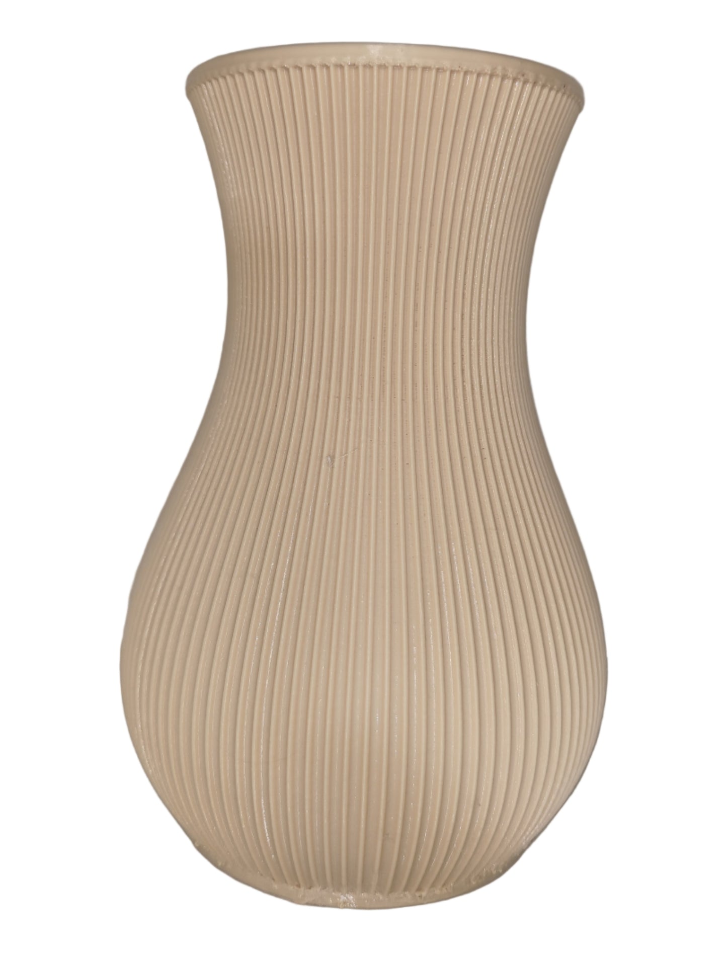 Modern Ribbed Hourglass Vase