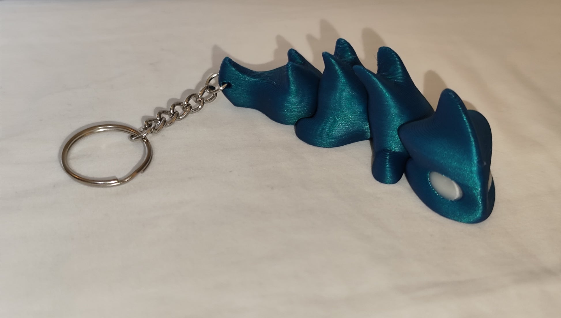 Metallic Blue with Glow In The Dark Eyes Dragon