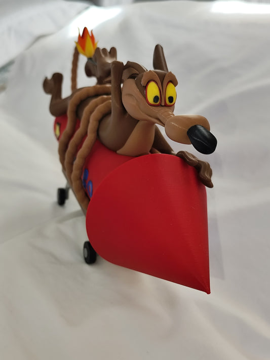 Desert Coyote Cartoon-Inspired 3D Printed Cartoon Figurine | Mischief Desert Figurine
