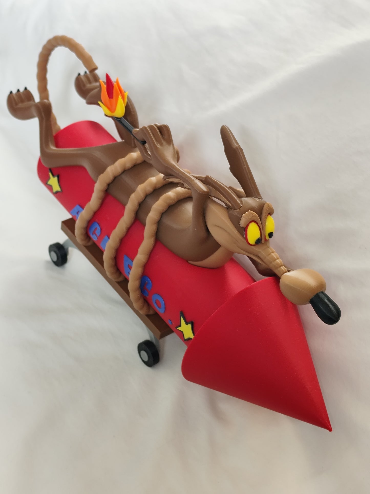 Desert Coyote Cartoon-Inspired 3D Printed Cartoon Figurine | Mischief Desert Figurine