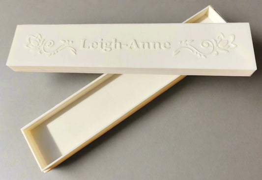 Personalized 3D Printed Jewelry Gift Box – Elegant Long Case for Necklaces or Bracelets