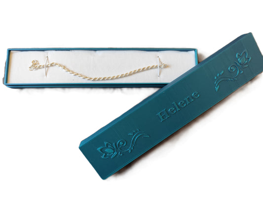 Personalized 3D Printed Jewelry Gift Box – Elegant Long Case for Necklaces or Bracelets