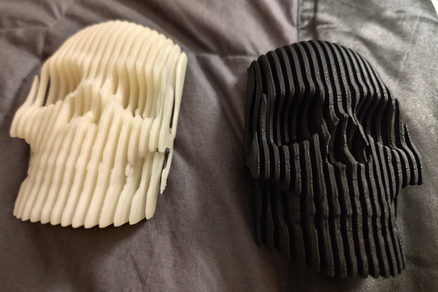 3D Printed Luminous Quantum Glow-in-the-Dark Skull