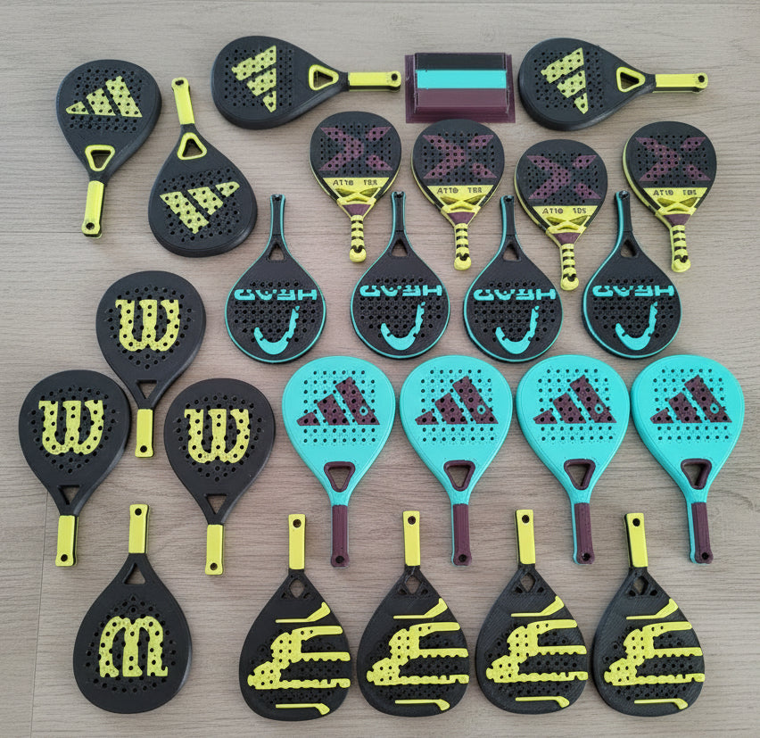Branded Mini Padel Racket Keychain – Sports Accessory