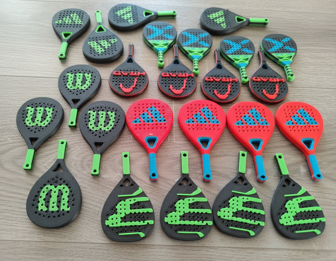 Branded Mini Padel Racket Keychain – Sports Accessory