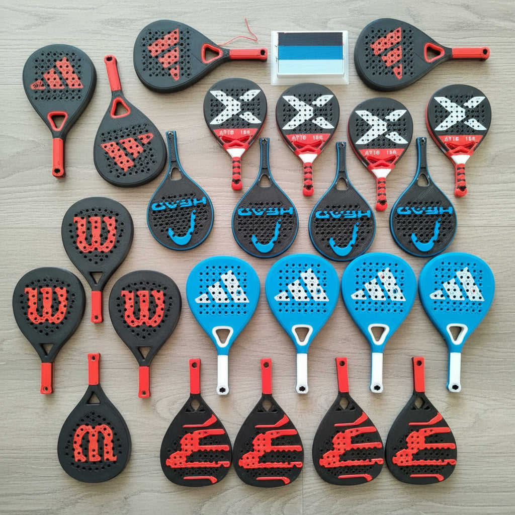 Branded Mini Padel Racket Keychain – Sports Accessory